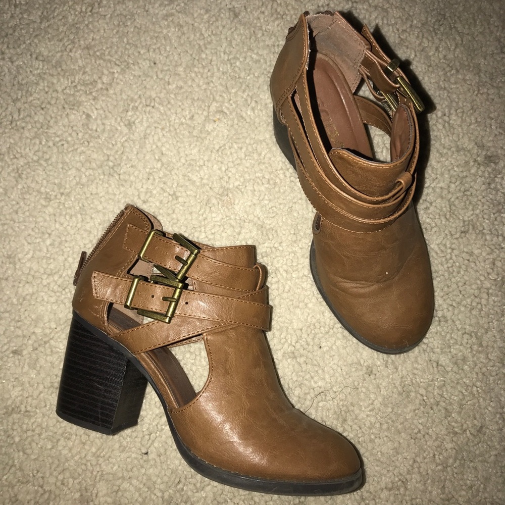 Tan Leather Booties